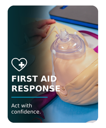 Participant practising CPR and AED skills during a PHECC First Aid Response (FAR) training course delivered by SkillWise Training in Ireland.