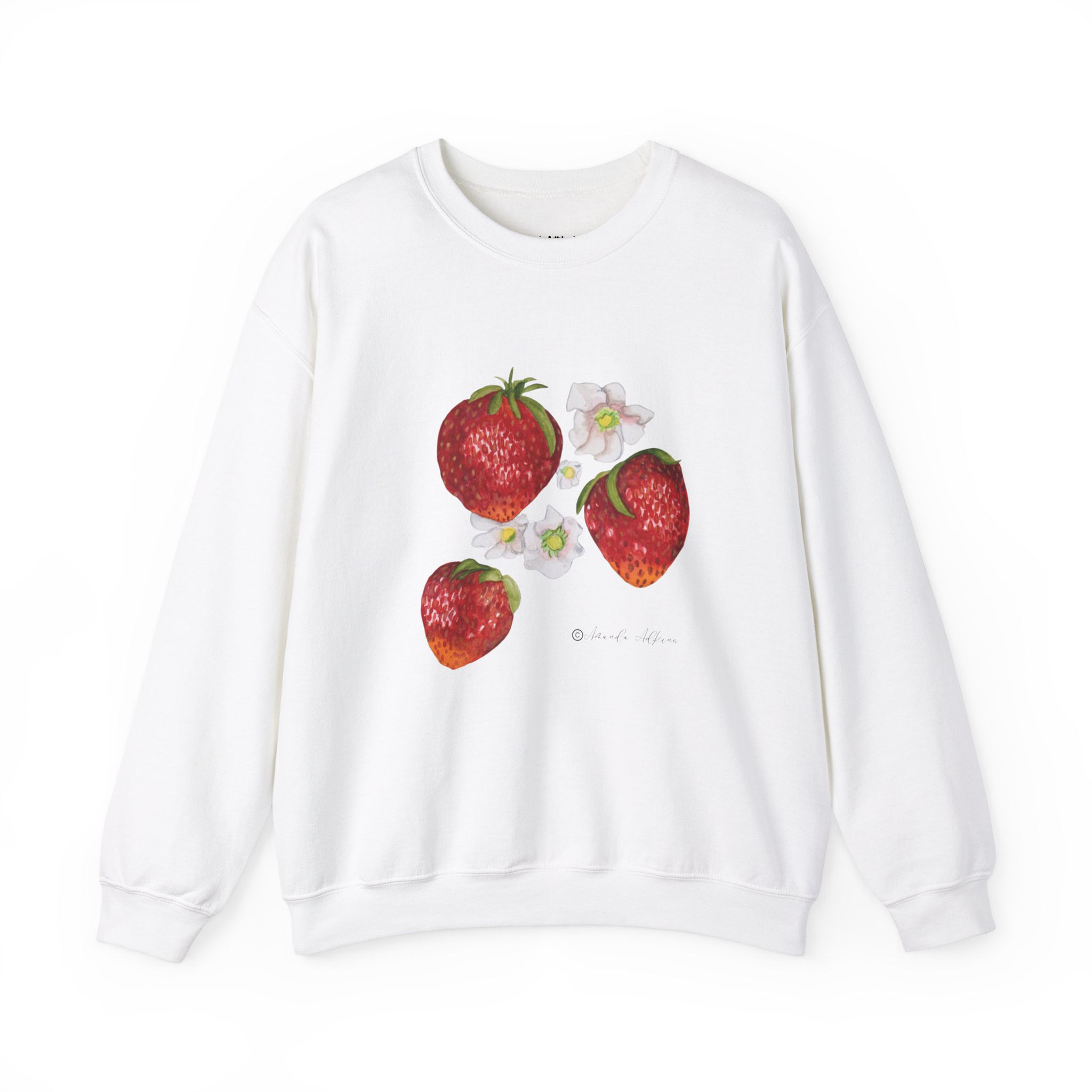 Strawberry Watercolor Crewneck Sweatshirt