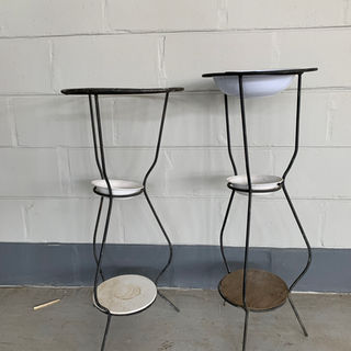 METAL WASH STANDS BLACK