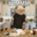 MUG Root Beer GIF shows their brand mascot dancing in excitement for a feast, saying "yummy."