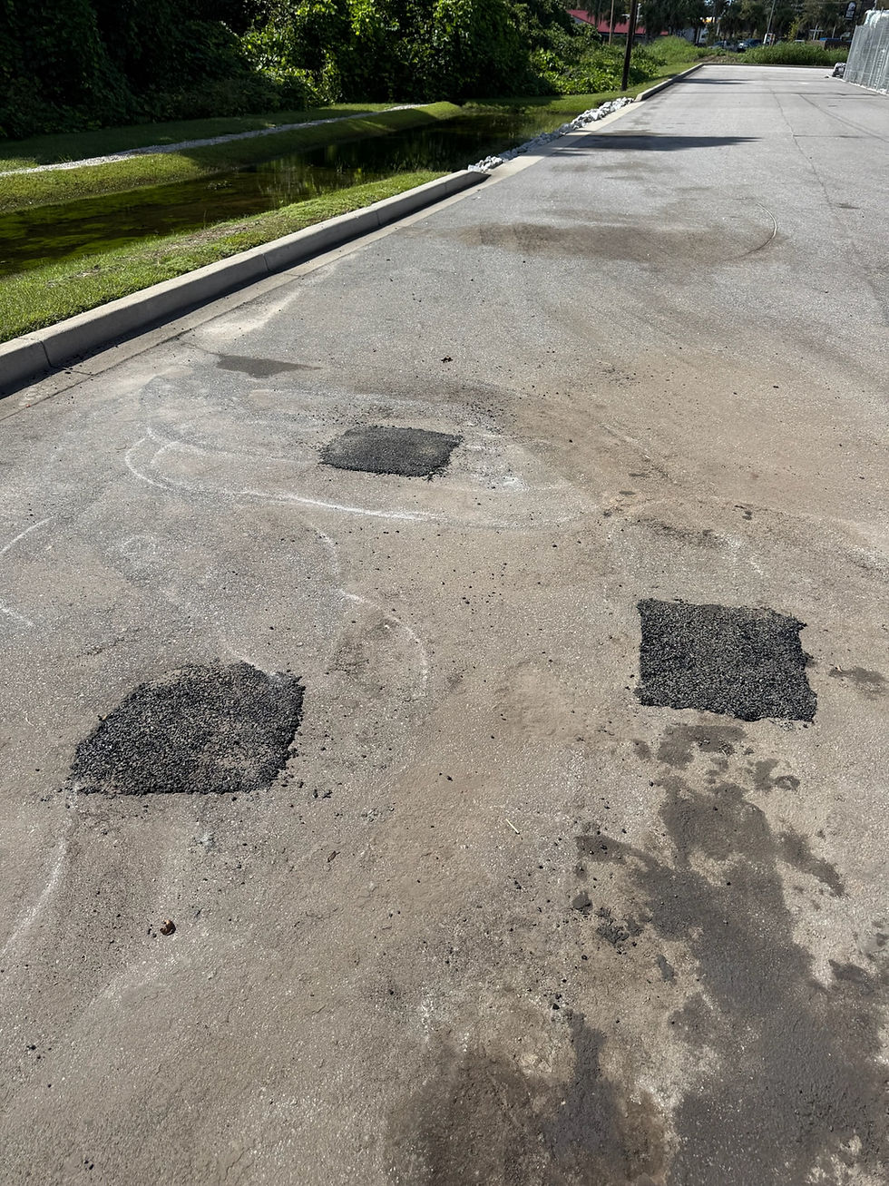 multiple pothole repairs
