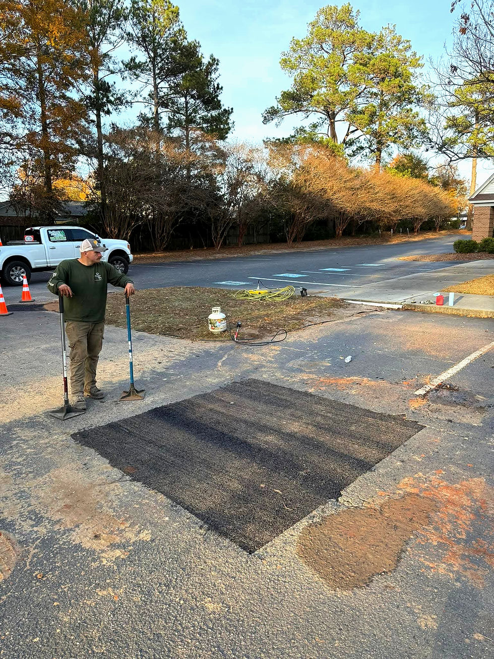 after pothole repair