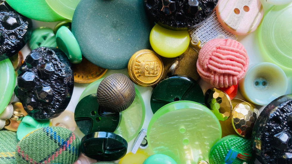 colourful vintage buttons