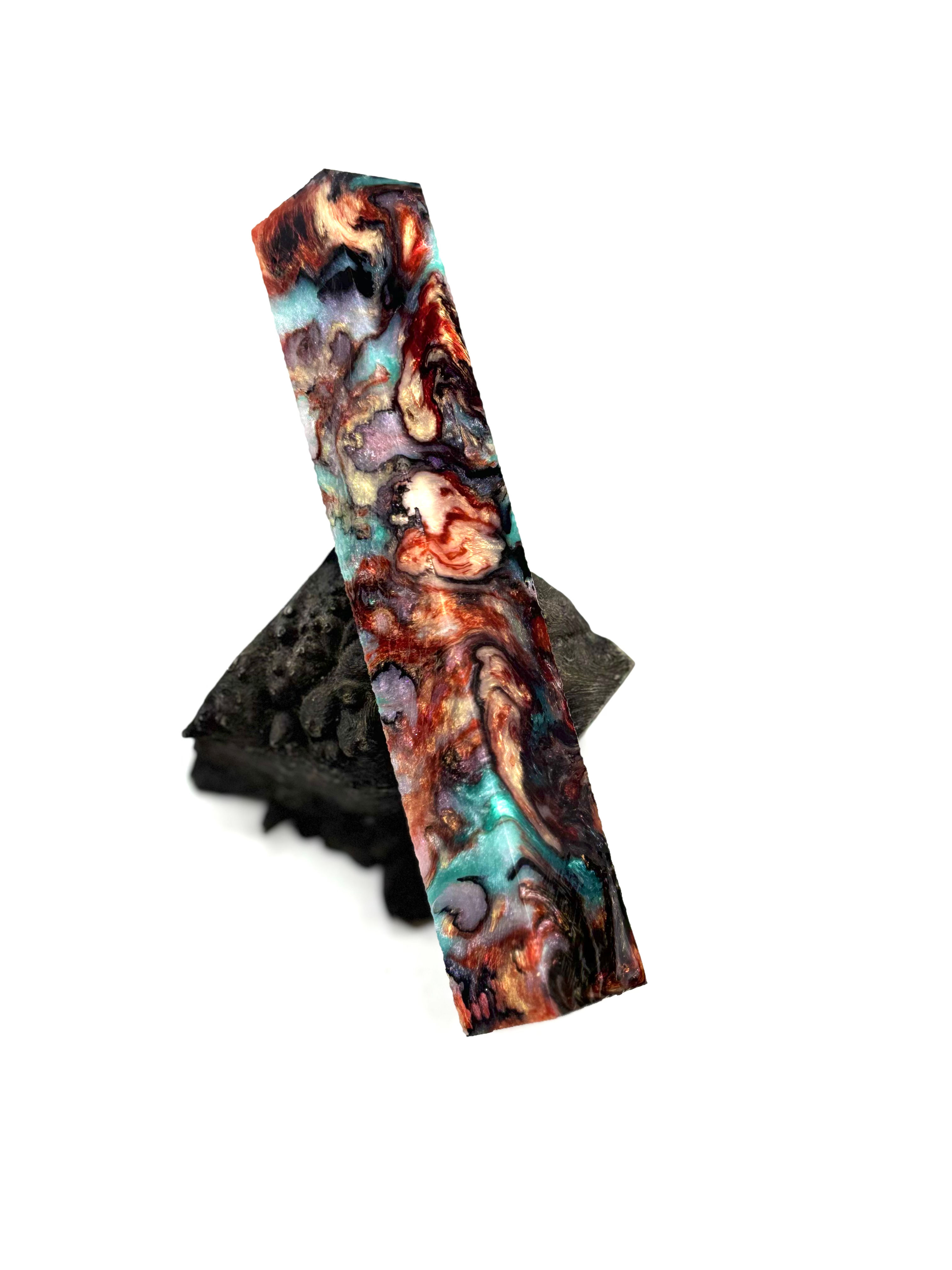 Pen Blank - Alumilite Resin - Opaque Color Swirl