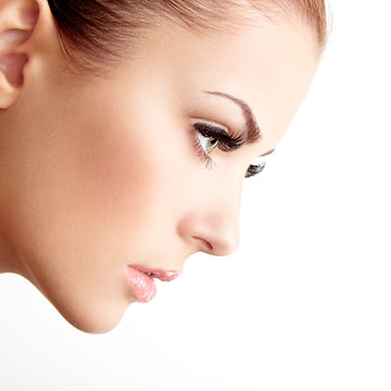 Woman with Long Eyelashes