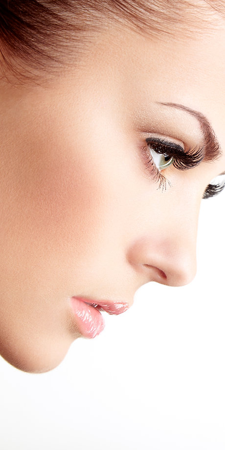 Woman with Long Eyelashes