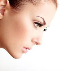 Woman with Long Eyelashes