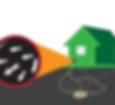 graphic of a home with ground termites attacking it. ground treatment service needed