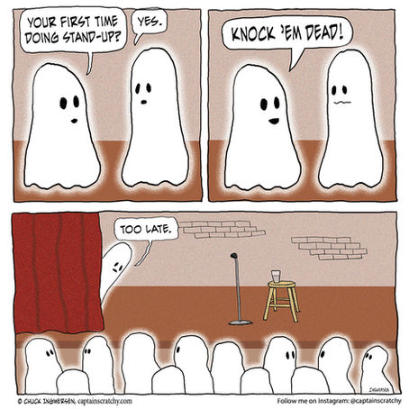 Being a standup comic as a ghost is no laughing matter