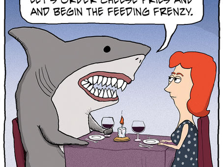 A shark walks into a restaurant ...