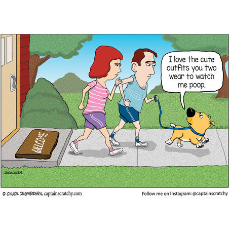 Dog shows appreciation for those cute outfits