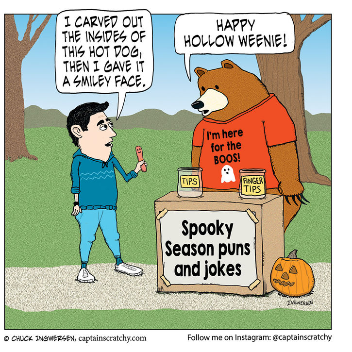 After reviewing so many Halloween puns, we have a weiner