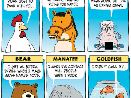 Each of these animals has a confession to make