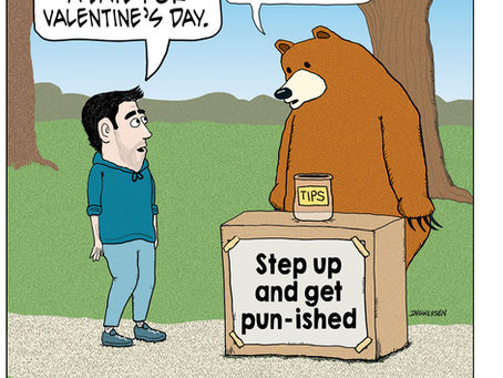 For one bear, a love of puns is in the air