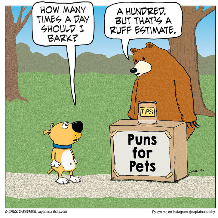 When a dog faces an unbearable punster