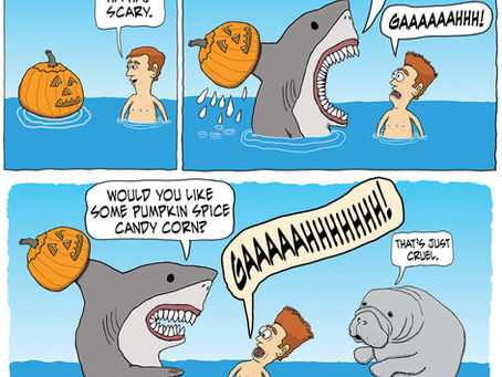 Shark is deadly serious about Spooky Season