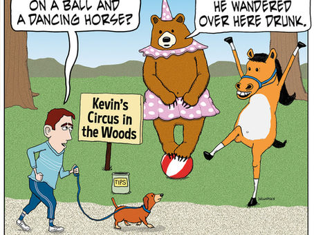 Does a bear set up a circus in the woods?