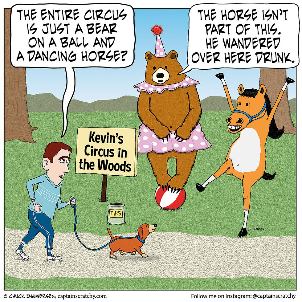 Does a bear set up a circus in the woods?