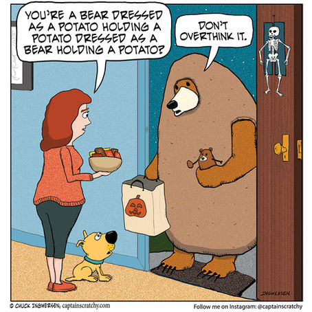 A bears-potato mashup makes a great Halloween costume