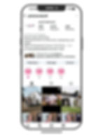 Social media management results for pinkSTONE shown on an iPhone, highlighting increased follower engagement
