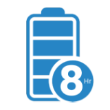 Up to 8 Hours Battery Life