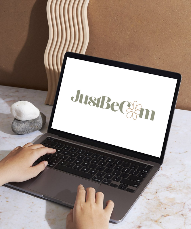 Ordi avec logo justbecom