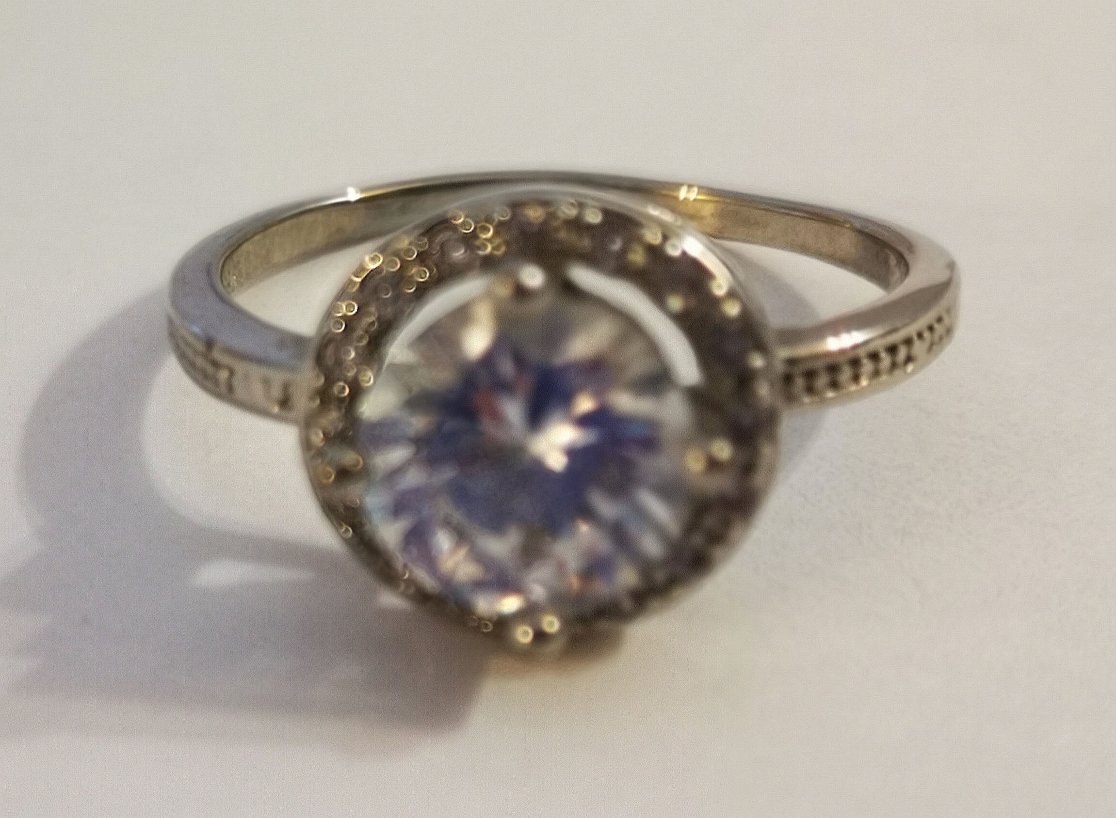 Silver Ring With Clear Stone