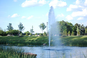 fountain at the reserve