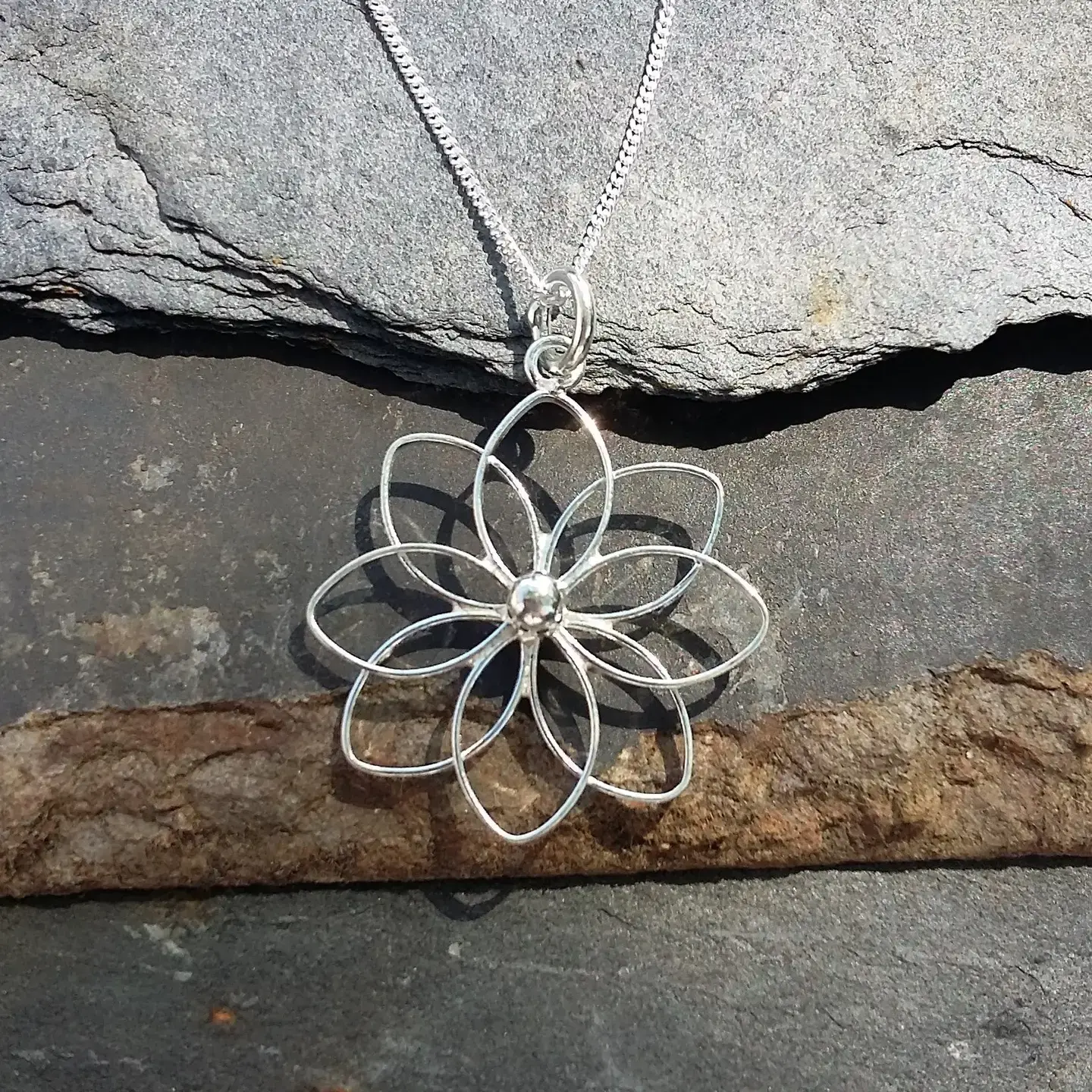 Water Lily Stirling Silver 952 Necklace