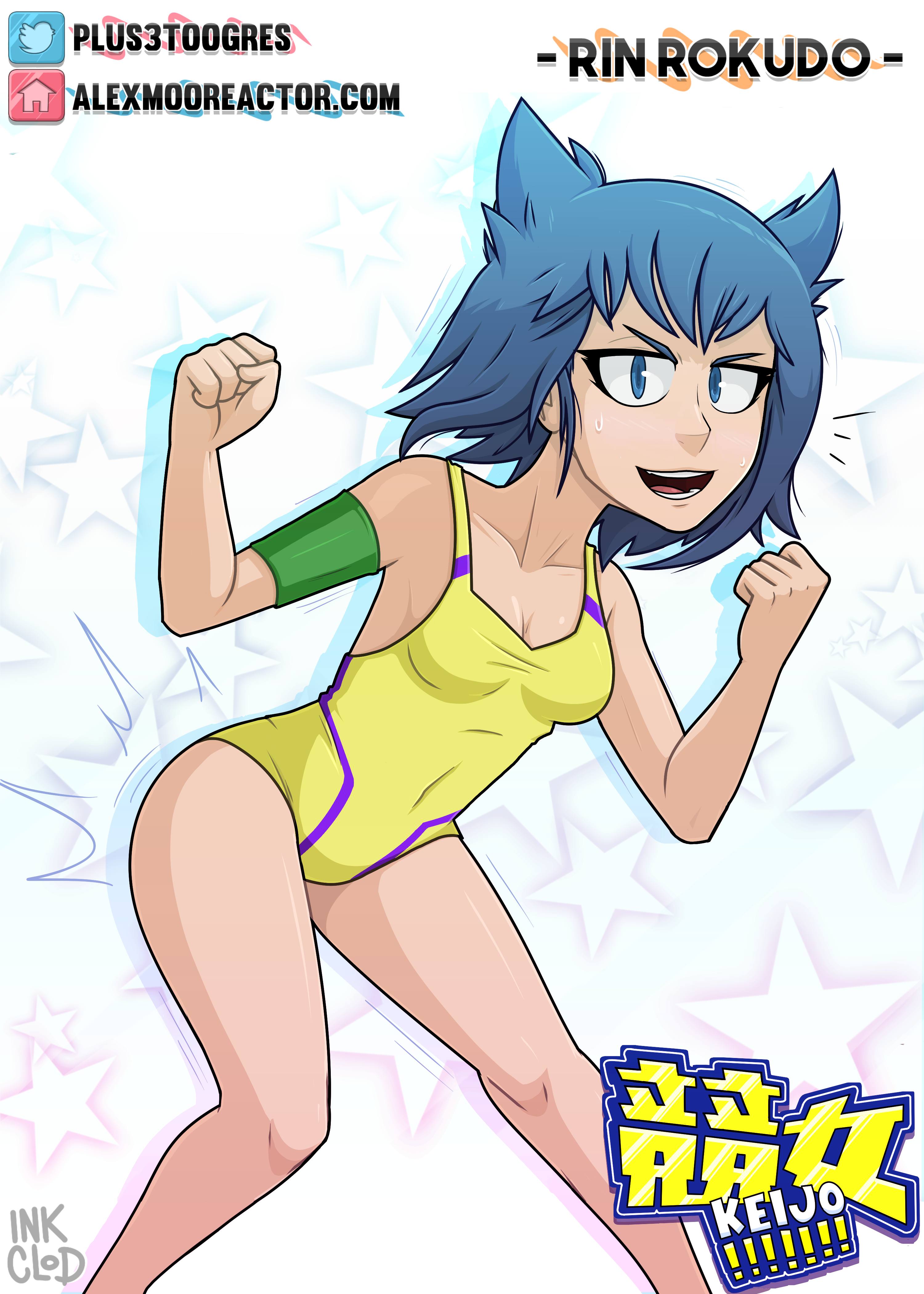 Tarjeta de autógrafos oficial de Alex Moore "Rin Rokudo"