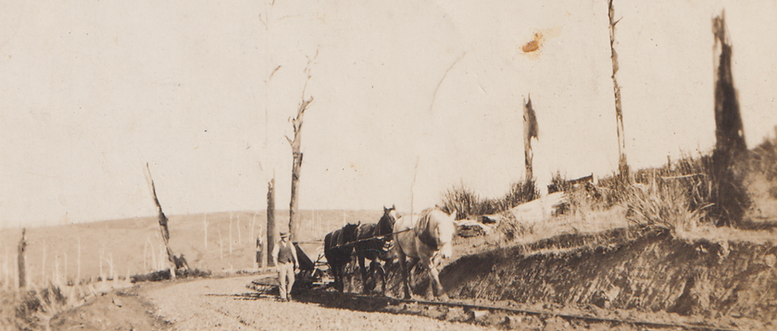 A.W Smith road making in Allambee