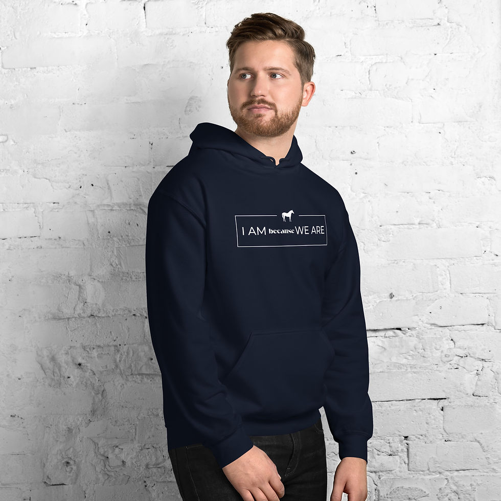 Thumbnail: I Am Because We Are - Horse - Unisex Hoodie