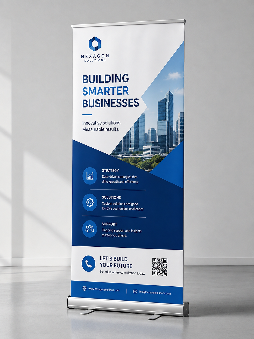 Roll-up-Banner für Print mit Business-Design