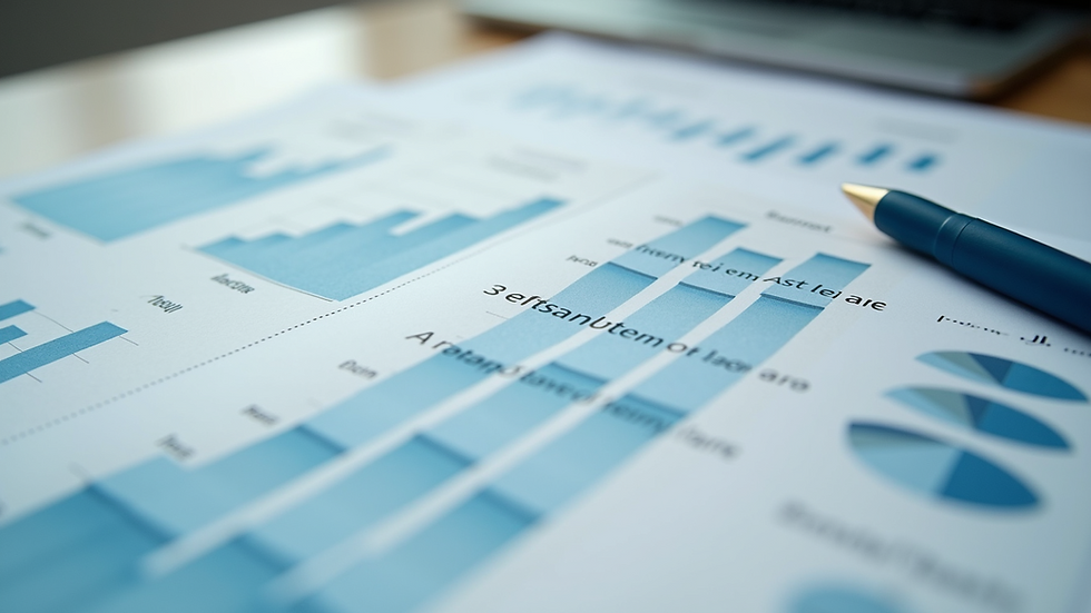 Close-up view of a strategic business plan with charts and notes