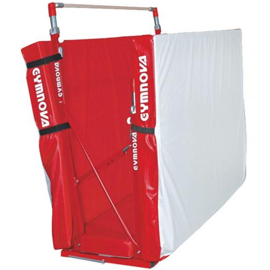 Miniature : GYMNOVA - Barres asymétriques pieds fixes + chariots + matelas repliable