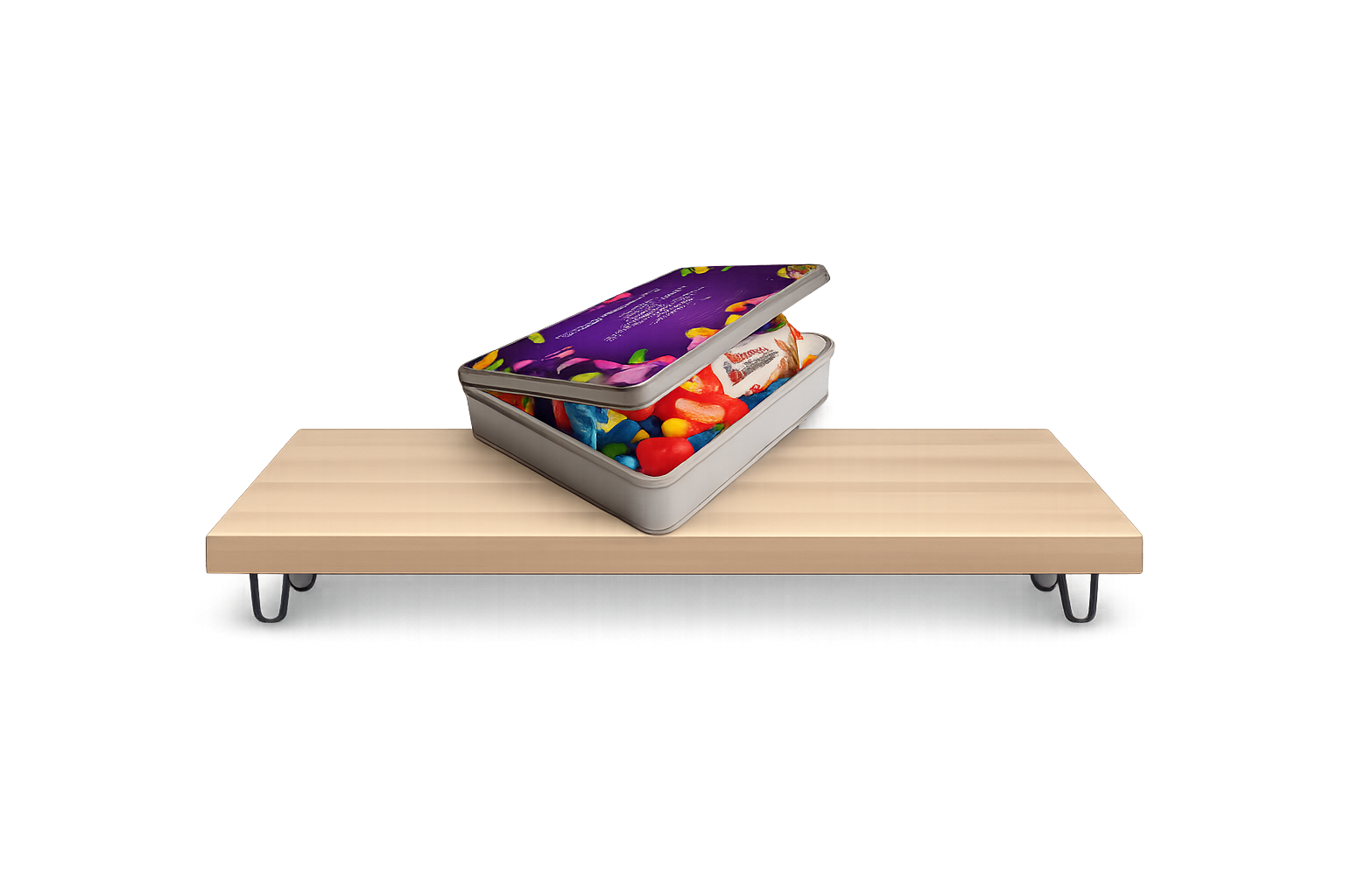 קופסת מתכת מלבנית 