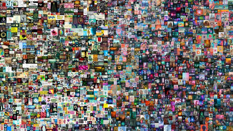 NFT oeuvre de Beeple vendue 69,3 millions de dollars par l'intermédiaire de la maison d'enchères Christie's