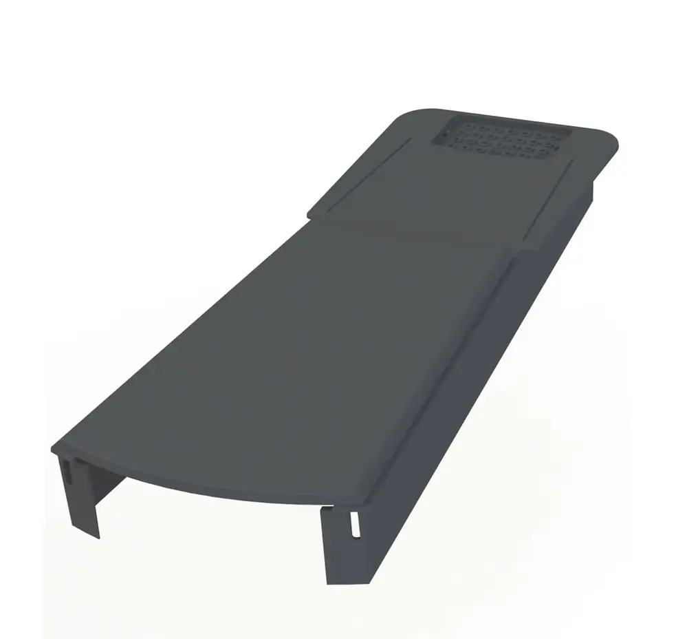 Grey Eurocell Euroverge universal dry verge unit, 395mm x 165mm, fits left or right hand verge