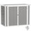 Thumbnail: 1 Piece Double Bin Storage Garden Shed with Lockable Doors Grey