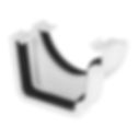 Ogee to Half Round Gutter Adaptor – Right Hand – 135mm White