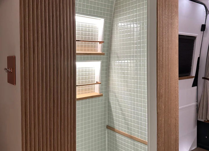 Reco Tile used in Caravan bathroom