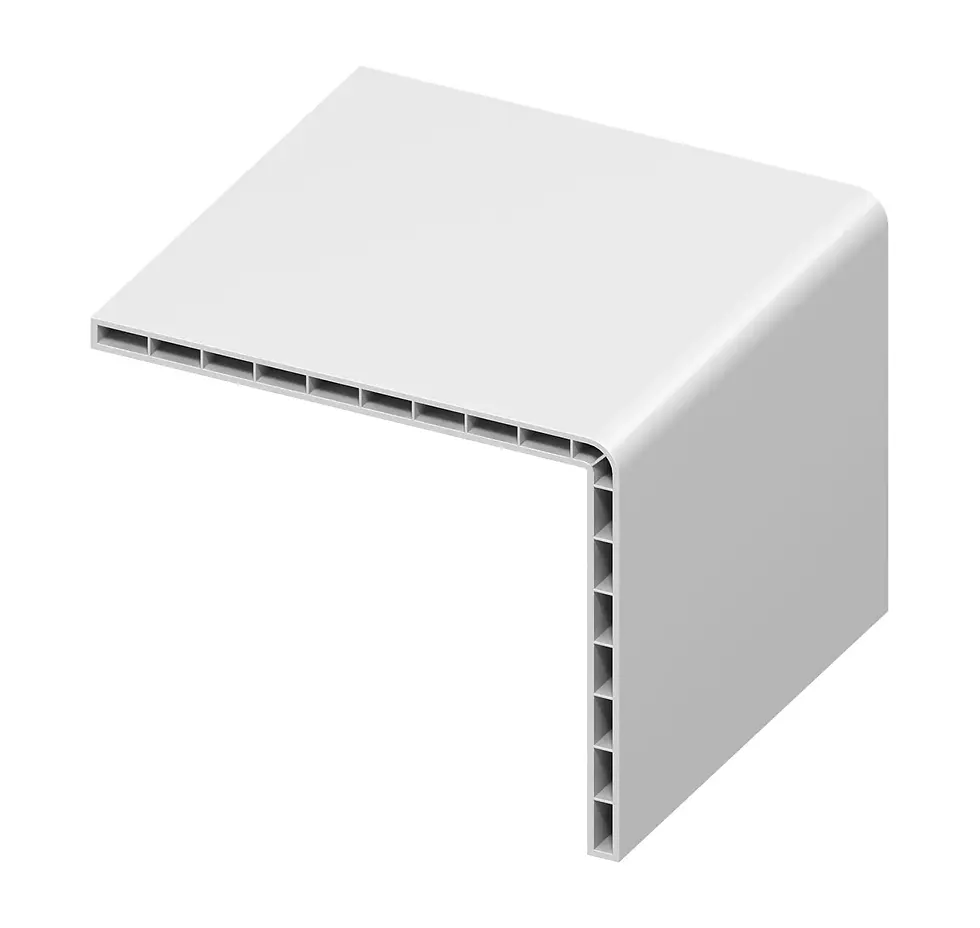 100mm x 80mm Hollow Angle x 5m white