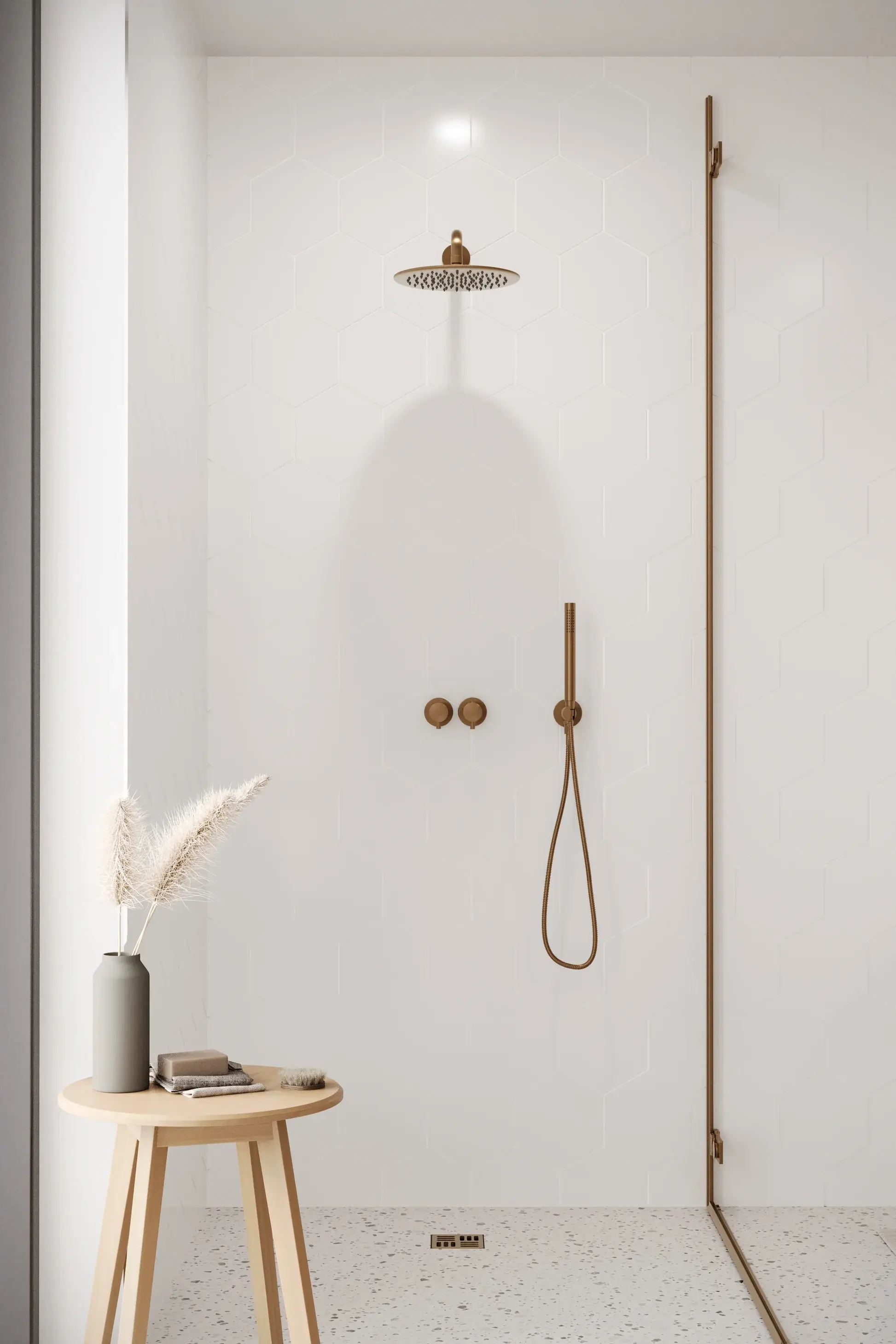 Reco Hexagon Wall Panels - shower wall installation