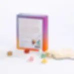 Thumbnail: Rainbow-Color Box of Meditation Stones Back View