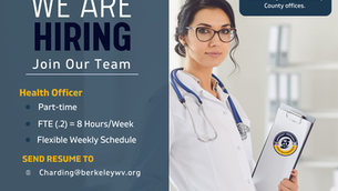 We are Hiring! For the position of Health Officer