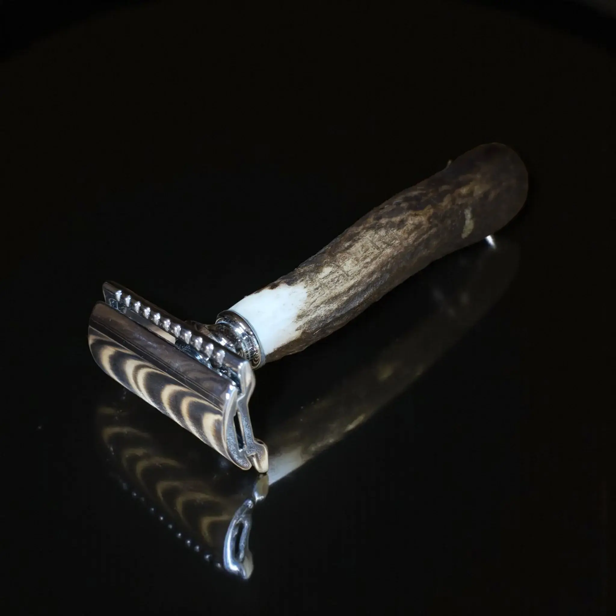 Hairy Highlander Deer Antler Wet Shaving Razor Handle