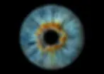 Stunning blue celtic eye with central heterochromia