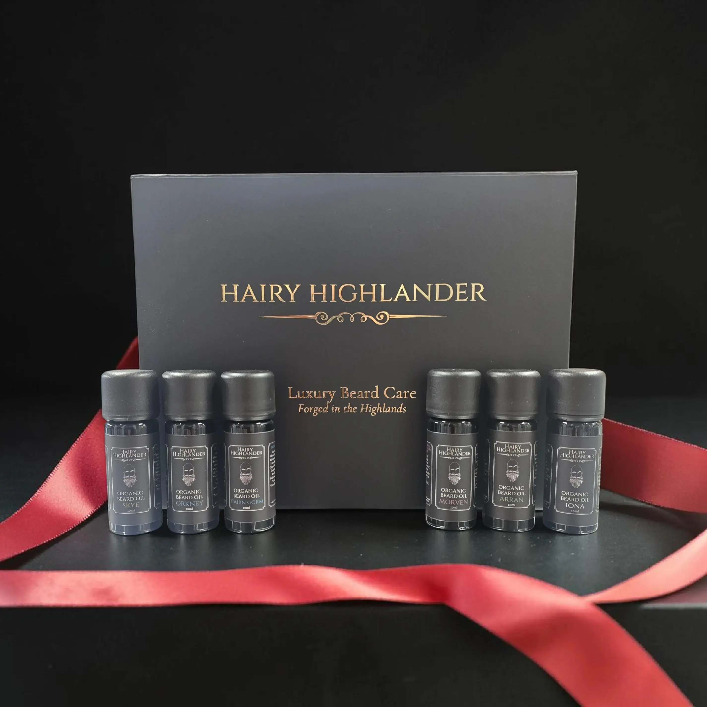 Organic Beard Oil Gift Set wrapped for Christmas - Natural Beard Oils to soften and condition