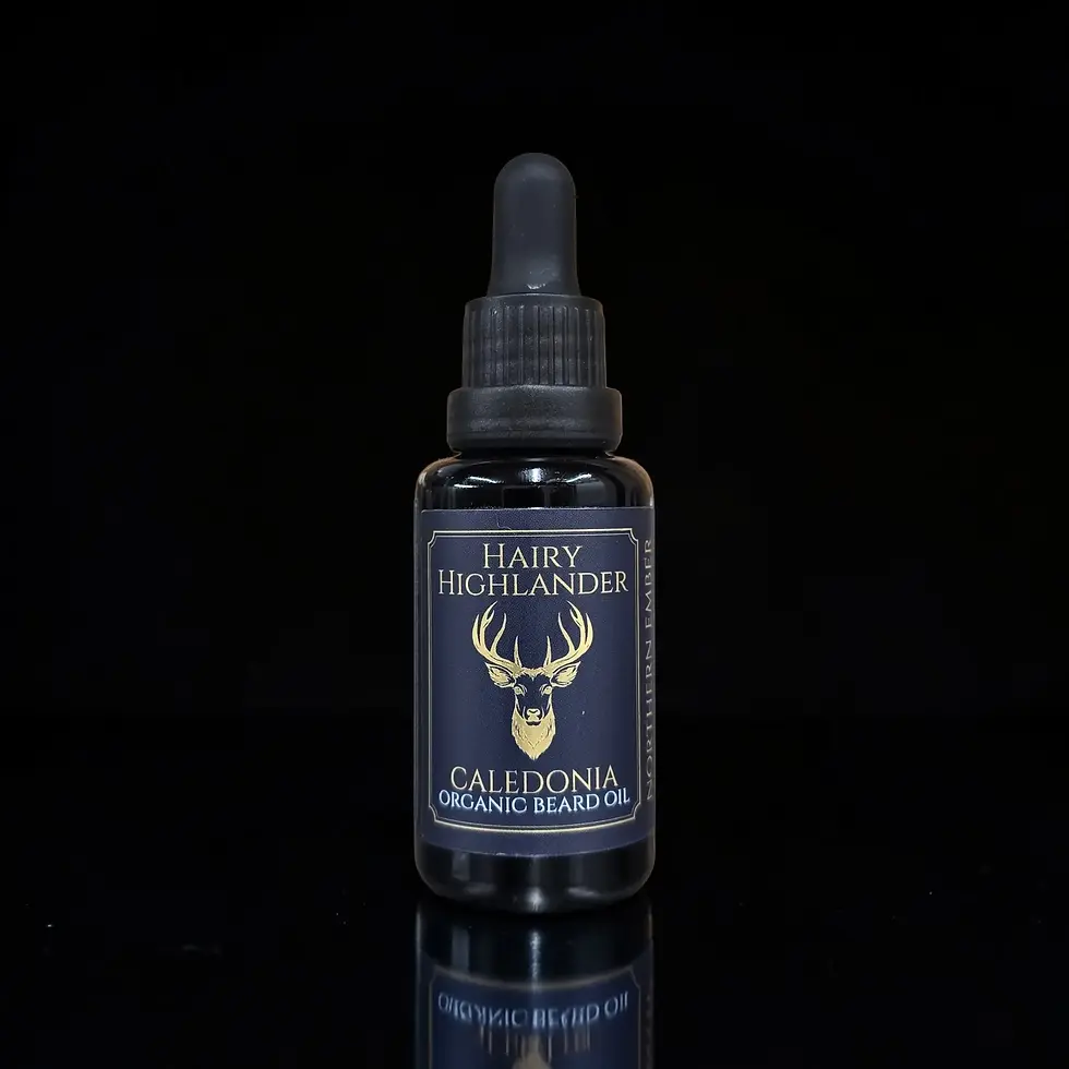 Hairy Highlander's Organic Beard Oil Northern Ember 30ml. Infused with wild Chaga