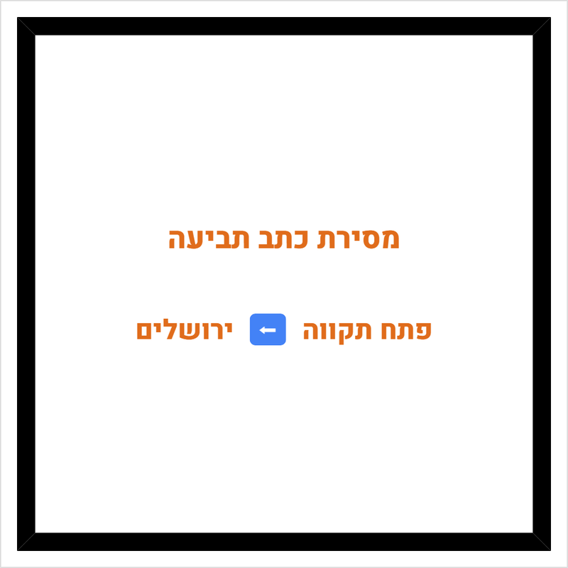 מסירת כתב תביעה מפתח תקווה לירושלים
